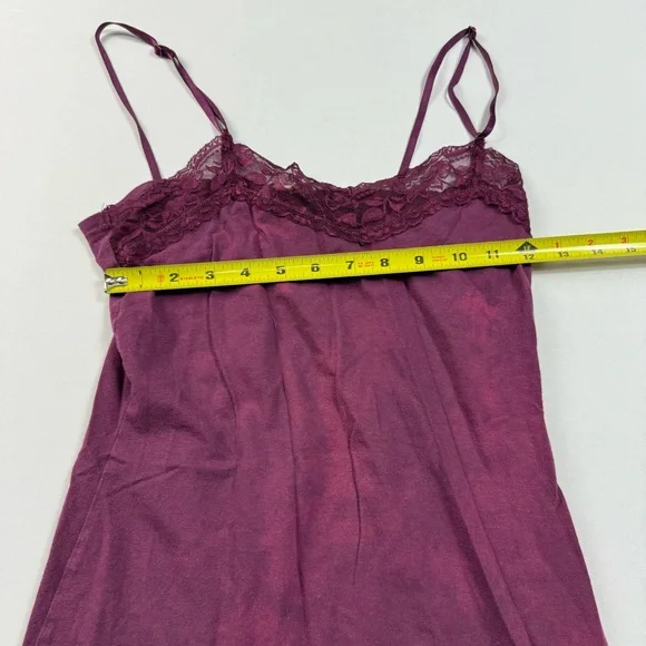 Zenana Outfitters Plum Lace Trim Camisole – Stretch Cotton – Women’s Size M - Picture 7 of 11